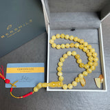 Handmade Natural Amber Misbaha Tasbih Islamic Prayer Beads 10.5mm 35.5g