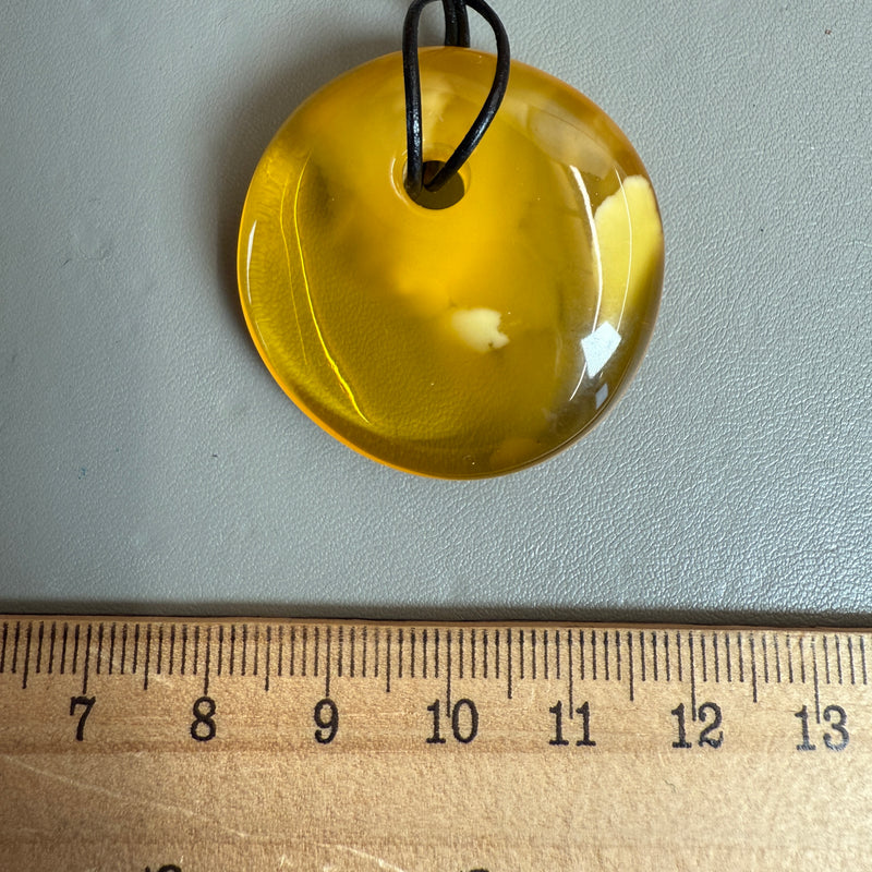 Vintage Natural Amber Pendant Authentic Baltic Gemstone 8.5g Gift