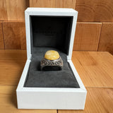 Baltic Amber Men’s Ring – 925 Sterling Silver, Handmade, Adjustable Size