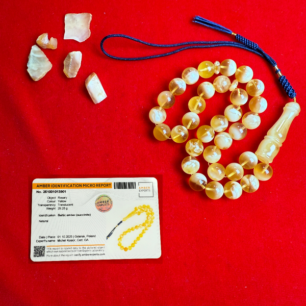 Rare Luxury Amber Islamic Tasbih Misbaha مسبحة   Prayer Beads 11.1mm 30g