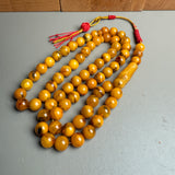 Handmade Antiq Amber Misbaha Tasbih Islamic Prayer Beads 9.2mm 34g
