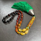 Mackintosh Amber Misbaha Islamic Prayer Beads 6.1 x 8.6mm 11.7g