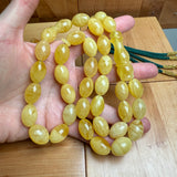 Premium Handmade Amber Tasbih Misbaha Islamic Prayer Beads 12mm x 18mm 59g