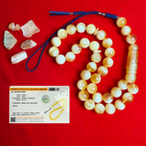 *EXCLUSIVE HONEY WHITE AMBER MISBAHA 12mm 40.5g