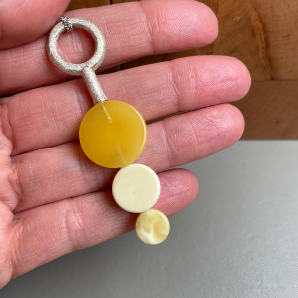 Natural Amber Pendant 925 Sterling Silver Made in Eu Baltic Gemstone 6.5g