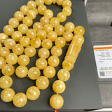 Honey Amber Misbaha 57 Beads 12mm 69.2g LAB certificate