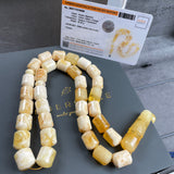 Handmade Honey Amber Misbaha 11x13mm 48.66g 33 beads LAB certificate