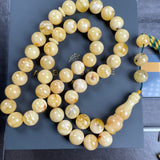 Natural Amber Misbaha Tasbih 45 Prayer Beads 13mm 73.5g