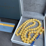 Natural Amber Misbaha Tasbih 66 Prayer Beads 10mm 45g