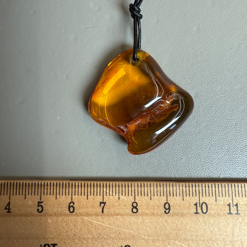 Vintage Natural Amber Pendant Authentic Baltic Gemstone 6.5g Gift