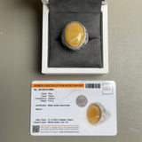 Baltic Amber Men’s Ring – 925 Sterling Silver, Handmade, Adjustable Size