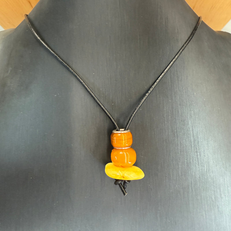 Vintage Natural Amber Pendant Authentic Baltic Gemstone 3.5g Gift