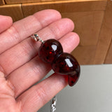 Natural Amber Pendant 925 Sterling Silver Made in Eu Baltic Gemstone 7.5g