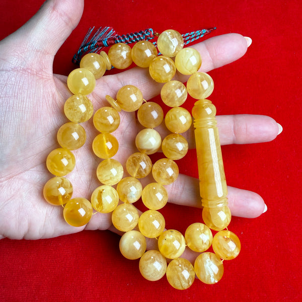 YELLOW AMBER MISBAHA 13.9mm 67g