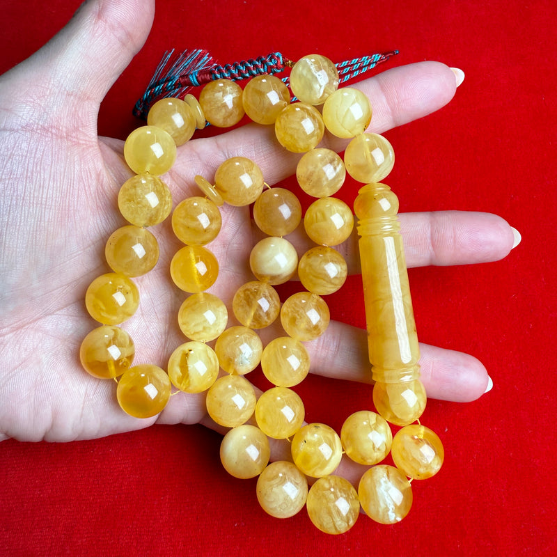 YELLOW AMBER MISBAHA 13.9mm 67g