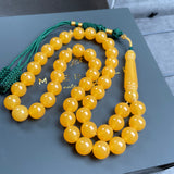 Antiq Pressed Amber Style Misbaha Tasbih 36g | 10mm | 45 beads