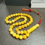 Honey Pressed Amber Style Misbaha Tasbih 34g | 10mm | 45 beads