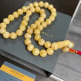 Natural Amber Misbaha Tasbih 45 Prayer Beads 13mm 74g