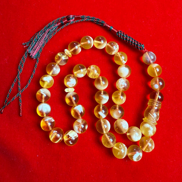*EXCLUSIVE HONEY WHITE AMBER MISBAHA 11mm 32g