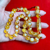 *EXCLUSIVE HONEY WHITE AMBER MISBAHA 10.7mm 29.2g