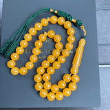Antiq Pressed Amber Style Misbaha Tasbih 36g | 10mm | 45 beads