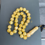 Natural Amber Misbaha Tasbih 33 Prayer Beads 11mm 30.5g