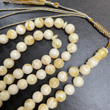 Handmade White Amber Misbaha | 10.7mm | 47.5g | 66 beads