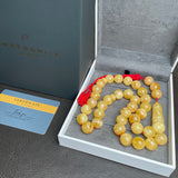 Natural Amber Misbaha Tasbih 33 Prayer Beads 13mm 54.5g
