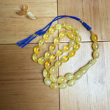 Luxury Natural Baltic Amber  Misbaha تسبيح Islamic 33 Rosary 9mm x 13mm 29.6g