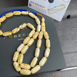 Natural Royal White Amber Misbaha Tasbih 33 Beads | 8x17mm | 27g