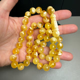 Premium Handmade Honey White Amber Tasbih Misbaha Islamic Prayer Beads 10.7mm 39g