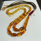 مسبحة صلاة إسلامية بلون العنبر الليموني، 6 × 11 مم، 12.2 غرام