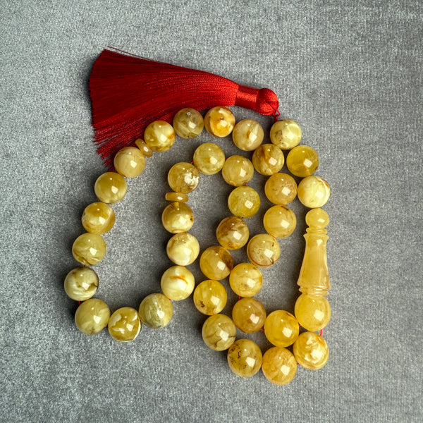 YELLOW AMBER MISBAHA 13.3mm 55g