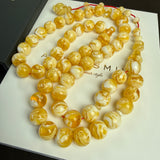 White Pressed Amber Style Misbaha Tasbih – 51.4g 11mm – Islamic Prayer Beads