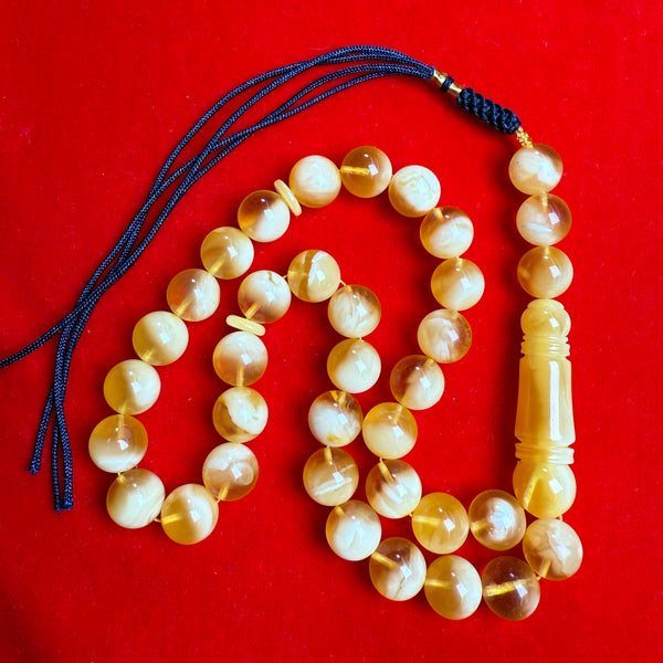 *EXCLUSIVE HONEY WHITE AMBER MISBAHA 11.8mm 38g