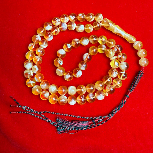 *EXCLUSIVE HONEY WHITE AMBER MISBAHA 10.1mm 45g