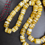 White Pressed Amber Style Misbaha Tasbih 100g | 12x17mm | 47 beads