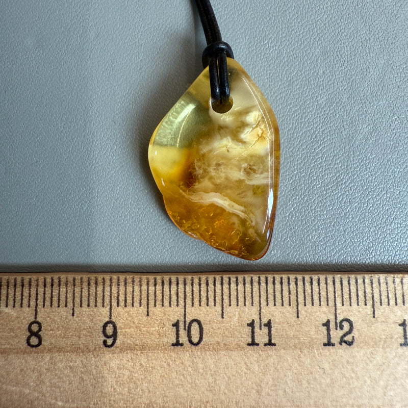 Vintage Natural Amber Pendant Authentic Baltic Gemstone 2.5g Gift