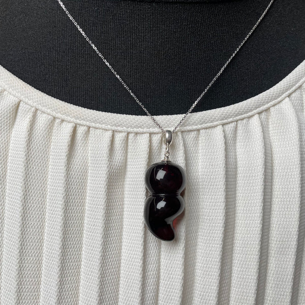 Natural Amber Pendant 925 Sterling Silver Made in Eu Baltic Gemstone 5.5g