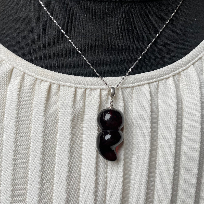 Natural Amber Pendant 925 Sterling Silver Made in Eu Baltic Gemstone 5.5g