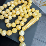 Honey Amber Misbaha 57 Beads 12mm 74.9g LAB certificate