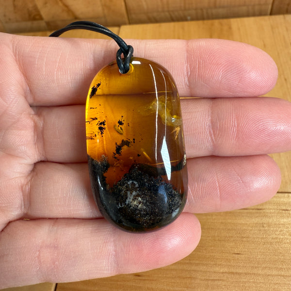 Vintage Natural Amber Pendant Authentic Baltic Gemstone 9g Gift