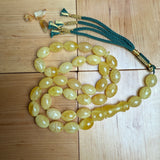 Premium Handmade Amber Tasbih Misbaha Islamic Prayer Beads 12mm x 18mm 59g