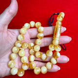 *EXCLUSIVE HONEY WHITE AMBER MISBAHA 12mm 40.5g