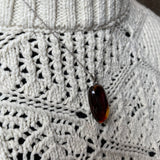 Natural Amber Pendant 925 Sterling Silver Made in Eu Baltic Gemstone 3g Gift