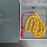 Antiq Pressed Amber Style Misbaha Tasbih 28.5g | 10mm | 45 beads