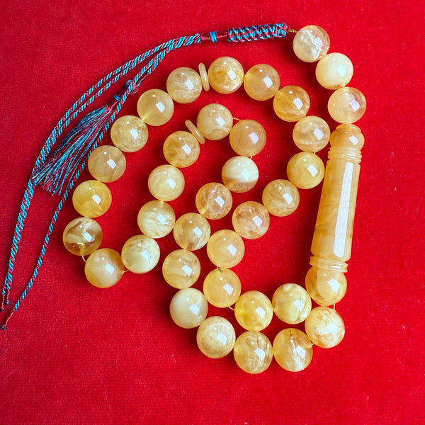 YELLOW AMBER MISBAHA 13.9mm 67g