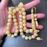 Handmade Tamlika Amber Misbaha Tasbih Prayer Beads 12.5mm 57.4g