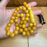 Handmade Antiq Amber Misbaha Tasbih Islamic Prayer Beads 12.1mm 42.5g