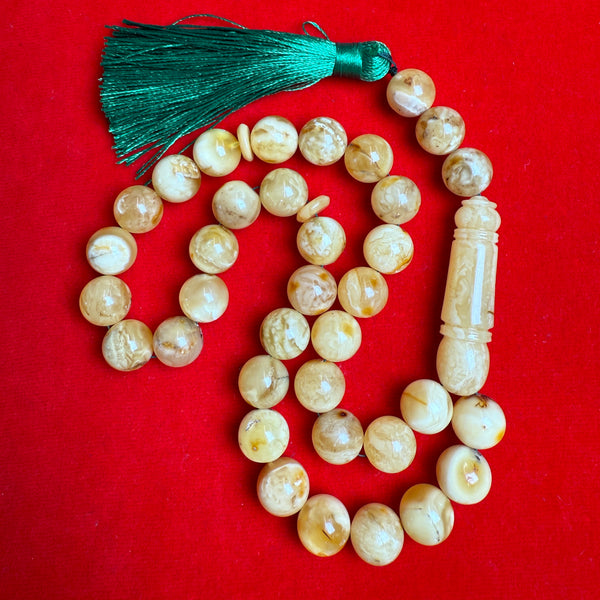 YELLOW WHITE AMBER MISBAHA 13.5mm 60g